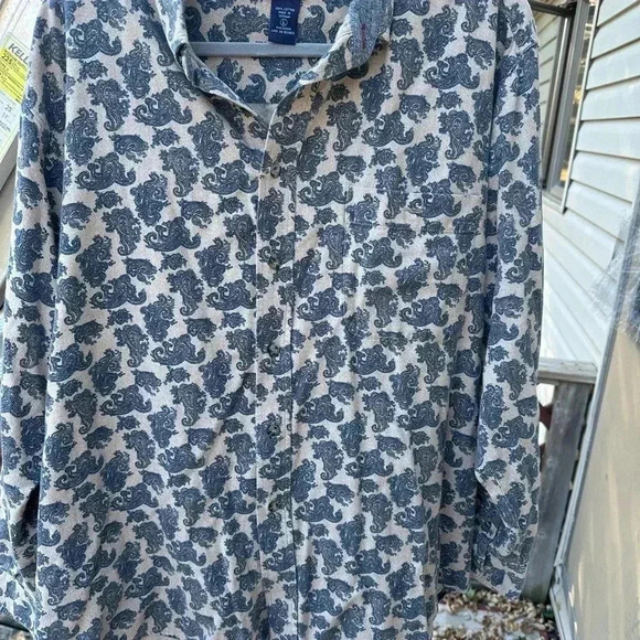 Bugle Boy Classic Button Down Printed‎ Shirt Size L - Picture 4 of 8